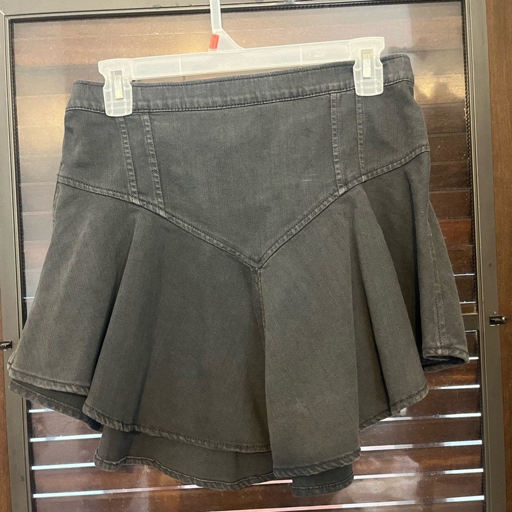 Aerie Gray Asymmetrical Mini Skirt